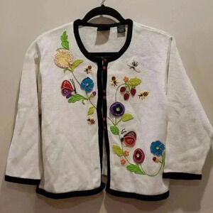 Vintage Christina Rotelli Long Sleeves Embelished Artsy Sweater